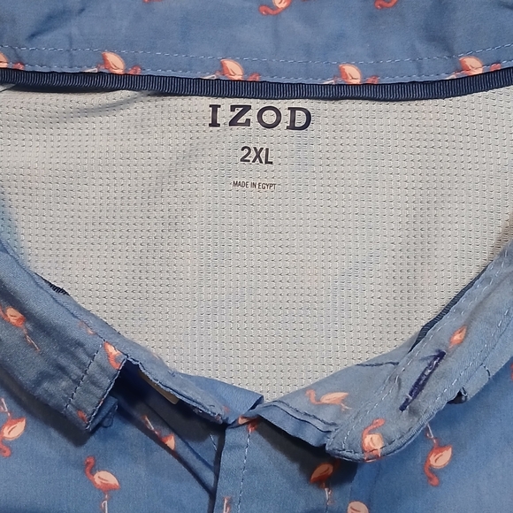 IZOD Flamingo Button Down Shirt - Picture 3 of 7
